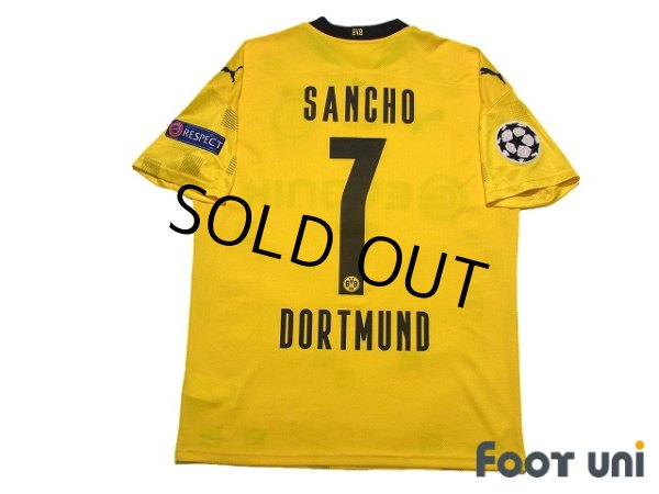 Photo2: Borussia Dortmund 2020-2021 Home Shirt #7 Jadon Sancho Cup model (2)