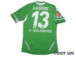 Photo2: VfL Wolfsburg 2011-2012 Home Shirt #13 Makoto Hasebe Bundesliga Patch/Badge (2)