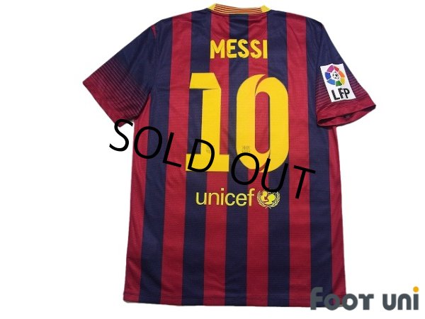 Photo2: FC Barcelona 2013-2014 Home Shirt #10 Lionel Messi LFP Patch/Badge (2)