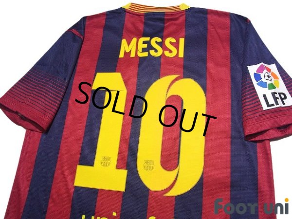 Photo4: FC Barcelona 2013-2014 Home Shirt #10 Lionel Messi LFP Patch/Badge (4)