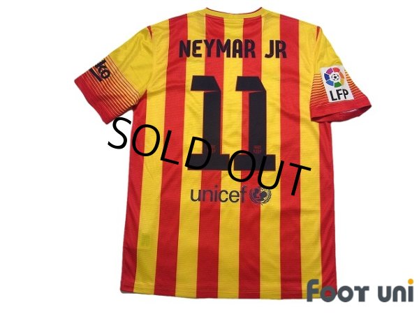 Photo2: FC Barcelona 2013-2014 Away Shirt #11 Neymar JR LFP Patch/Badge (2)