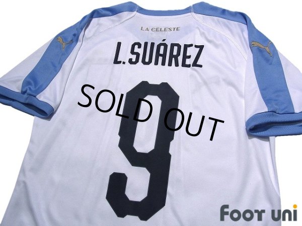 Photo4: Uruguay 2019 Away Shirt #9 Luis Suarez w/tags (4)