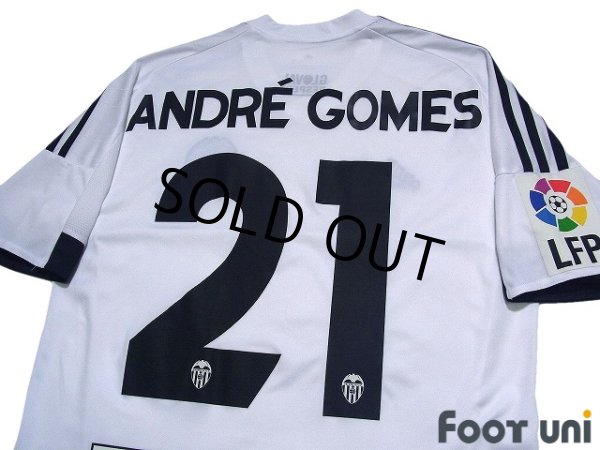 Photo4: Valencia 2015-2016 Home Shirt #21 Andre Gomes LFP Patch/Badge (4)