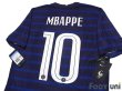 Photo4: France Euro 2020-2021 Home Authentic Shirt #10 Mbappe Shorts Set (4)