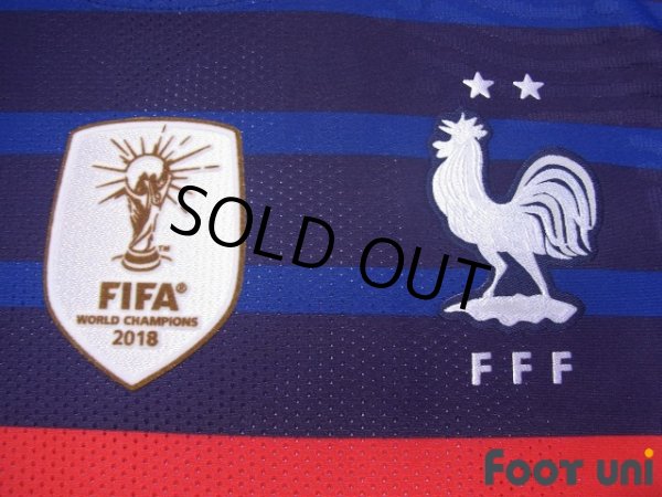 Photo6: France Euro 2020-2021 Home Authentic Shirt #10 Mbappe Shorts Set (6)