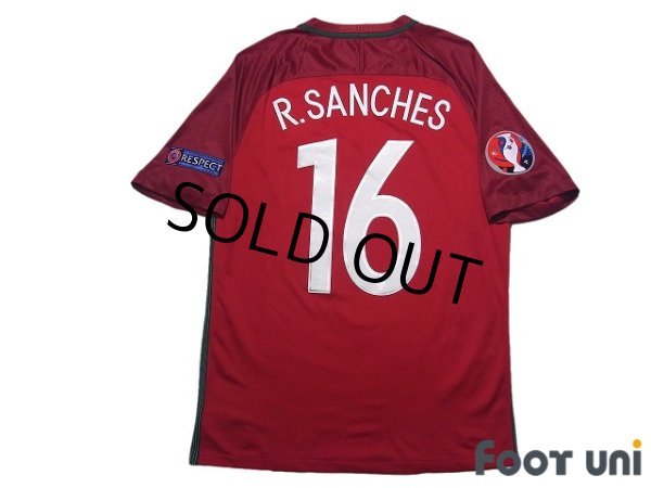 Photo2: Portugal Euro 2016 Home Shirt #16 Renato Sanches UEFA Euro 2016 Patch/Badge (2)