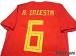 Photo4: Spain 2018 Home Shirt #6 Andres Iniesta w/tags (4)