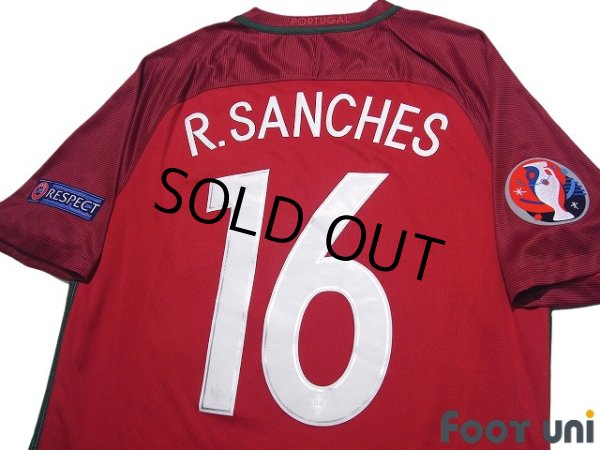 Photo4: Portugal Euro 2016 Home Shirt #16 Renato Sanches UEFA Euro 2016 Patch/Badge (4)