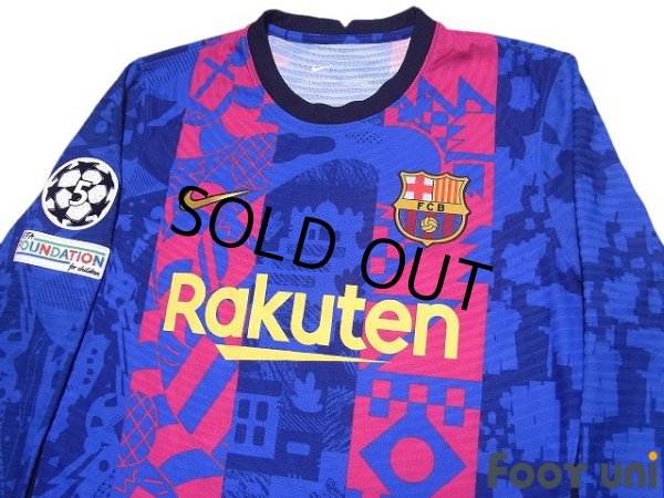 Photo3: FC Barcelona 2021-2022 Third Authentic Shirt #3 Gerard Pique Champions League Patch/Badge Shorts Set (3)
