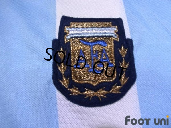 Photo6: Argentina 1986 Home Reprint Long Sleeve Shirt #10 (6)