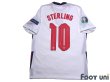 Photo2: England 2020-2021 Home Shirt #10 Raheem Sterling Euro2020 Patch/Badge w/tags (2)