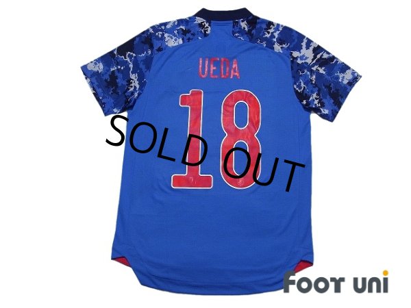 Photo2: Japan 2020-2021 Home Authentic Shirt #18 Ayase Ueda Tokyo Olympics model w/tags (2)