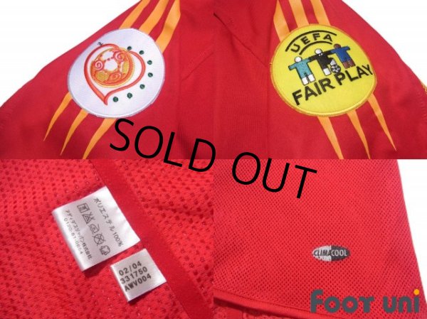 Photo8: Spain Euro 2004 Home Authentic Shirt #7 Raul UEFA Euro 2004 Patch/Badge UEFA Fair Play Patch/Badge (8)