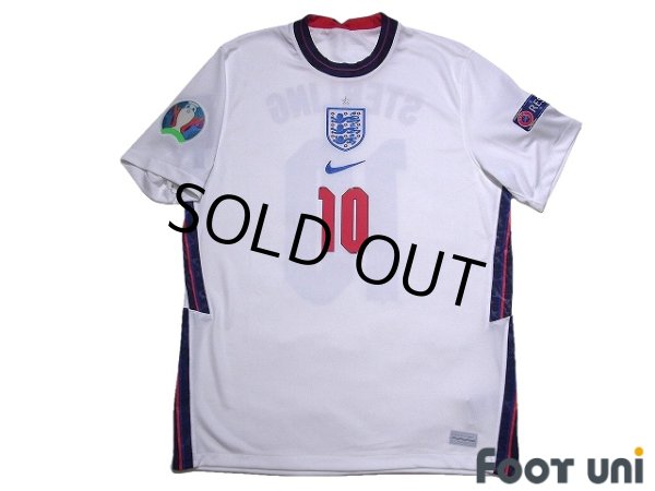 Photo1: England 2020-2021 Home Shirt #10 Raheem Sterling Euro2020 Patch/Badge w/tags (1)