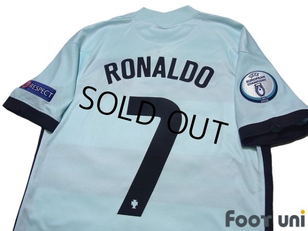 Photo4: Portugal Euro 2020-2021 Away Shirt #7 Cristiano Ronaldo Euro2016 Champions Patch/Badge w/tags (4)