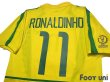 Photo4: Brazil 2002 Home Shirt #11 Ronaldinho 2002 FIFA World Cup Korea Japan Patch/Badge (4)