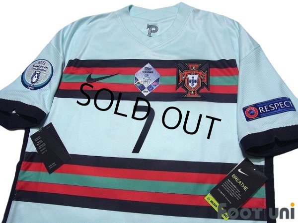 Photo3: Portugal Euro 2020-2021 Away Shirt #7 Cristiano Ronaldo Euro2016 Champions Patch/Badge w/tags (3)