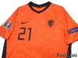 Photo3: Netherlands Euro 2020-2021 Home Shirt #21 Frenkie de Jong UEFA Euro 2020 Patch/Badge w/tags (3)