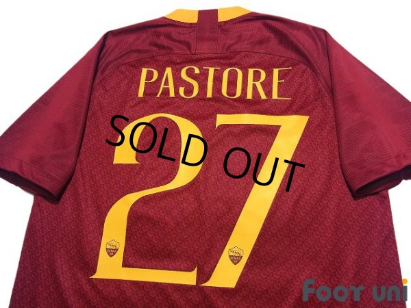 Photo4: AS Roma 2018-2019 Home Shirt #27 Javier Pastore (4)