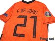 Photo4: Netherlands Euro 2020-2021 Home Shirt #21 Frenkie de Jong UEFA Euro 2020 Patch/Badge w/tags (4)