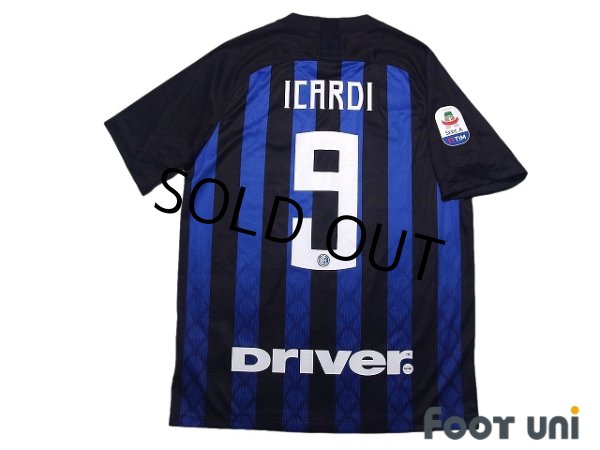 Photo2: Inter Milan 2018-2019 Home Shirt #9 Mauro Icardi Serie A Patch/Badge w/tags (2)