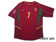 Photo1: Portugal 2002 Home Shirt #7 Luis Figo 2002 FIFA World Cup Korea/Japan Patch/Badge (1)