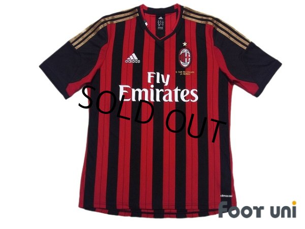 Photo1: AC Milan 2013-2014 Home Shirt #45 Mario Balotelli (1)