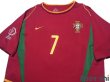 Photo3: Portugal 2002 Home Shirt #7 Luis Figo 2002 FIFA World Cup Korea/Japan Patch/Badge (3)