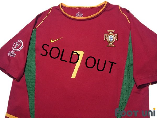 Photo3: Portugal 2002 Home Shirt #7 Luis Figo 2002 FIFA World Cup Korea/Japan Patch/Badge (3)