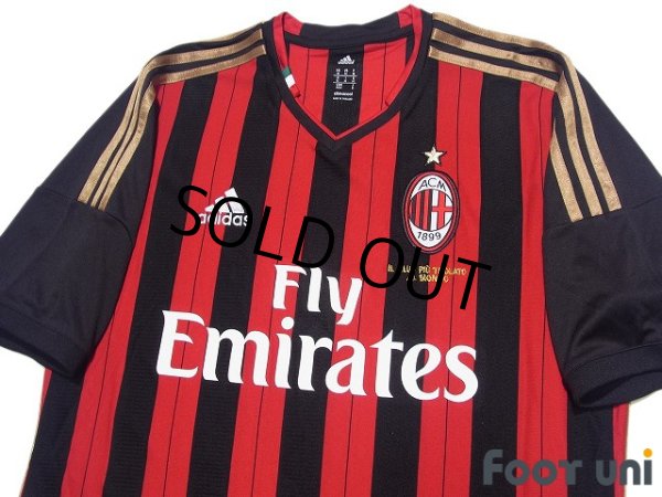 Photo3: AC Milan 2013-2014 Home Shirt #45 Mario Balotelli (3)