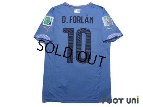 Photo2: Uruguay 2014 Home Shirt #10 Diego Forlan 2014 FIFA World Cup Brazil Patch/Badge w/tags (2)