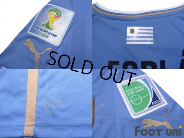 Photo7: Uruguay 2014 Home Shirt #10 Diego Forlan 2014 FIFA World Cup Brazil Patch/Badge w/tags (7)
