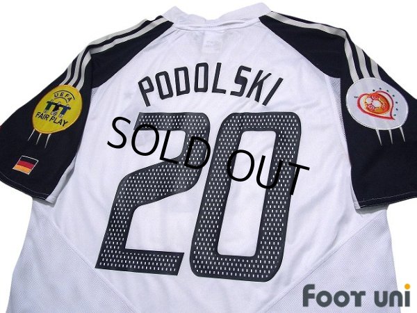 Photo4: Germany Euro 2004 Home Shirt #20 Lukas Podolski UEFA Euro 2004 Patch/Badge (4)