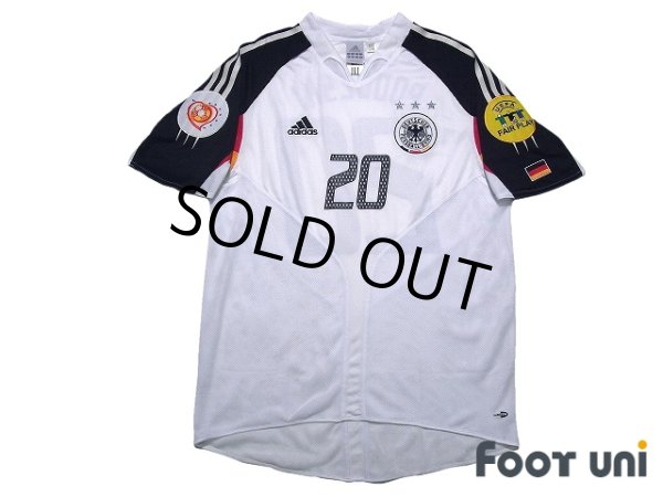 Photo1: Germany Euro 2004 Home Shirt #20 Lukas Podolski UEFA Euro 2004 Patch/Badge (1)