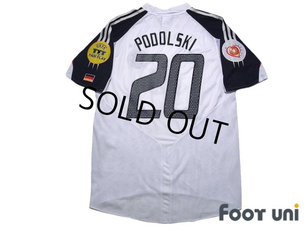 Photo2: Germany Euro 2004 Home Shirt #20 Lukas Podolski UEFA Euro 2004 Patch/Badge (2)