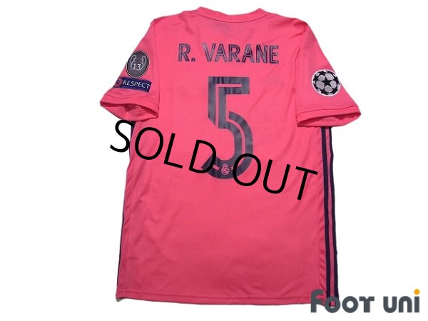 Photo2: Real Madrid 2020-2021 Away Shirt #5 Raphael Varane Champions League Patch/Badge w/tags (2)