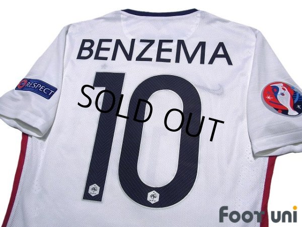 Photo4: France 2015 Away Authentic Shirt #10 Karim Benzema (4)