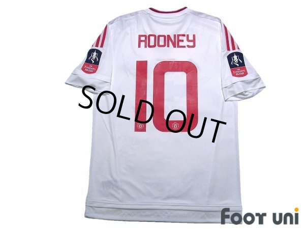 Photo2: Manchester United 2015-2016 Away Shirt #10Wayne Rooney BARCLAYS FA CUP Patch/Badge w/tags (2)