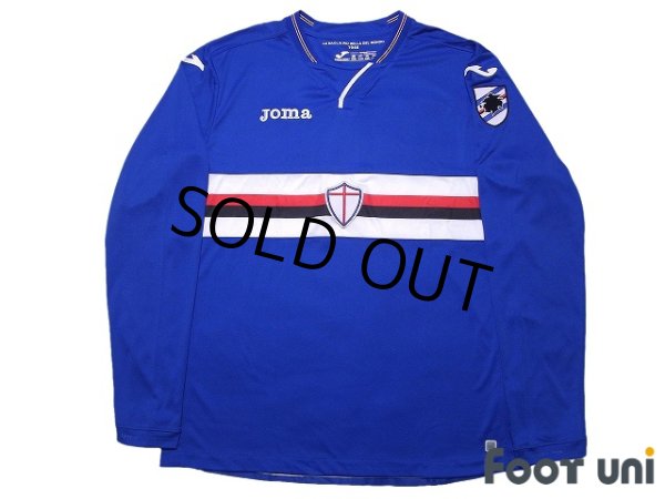 Photo1: Sampdoria 2018-2019 Home Long Sleeve Shirt (1)