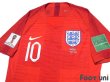 Photo3: England 2018 Away Authentic Shirt #10 Raheem Sterling FIFA World Cup 2018 Russia Patch/Badge (3)