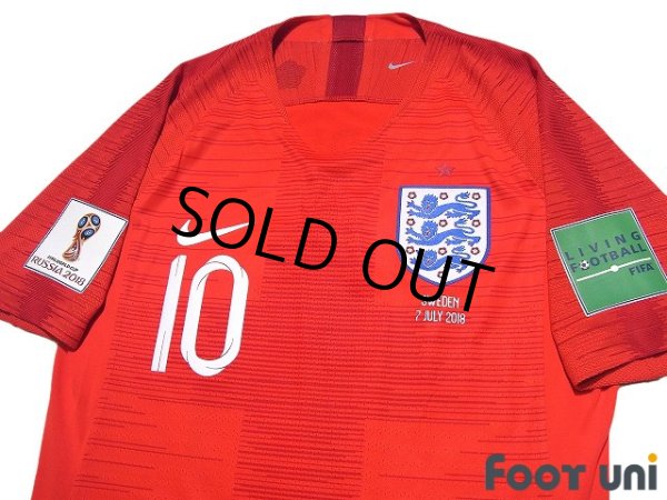 Photo3: England 2018 Away Authentic Shirt #10 Raheem Sterling FIFA World Cup 2018 Russia Patch/Badge (3)
