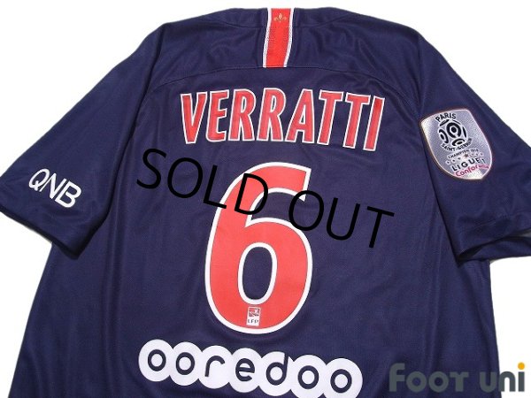 Photo4: Paris Saint Germain 2018-2019 Home Shirt #6 Marco Verratti League Patch/Badge w/tags (4)