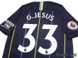 Photo4: Manchester City 2018-2019 Away Shirt #33 Gabriel Jesus Premier League Patch/Badge w/tags (4)