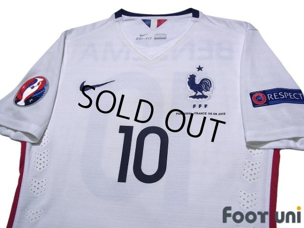 Photo3: France 2015 Away Authentic Shirt #10 Karim Benzema (3)