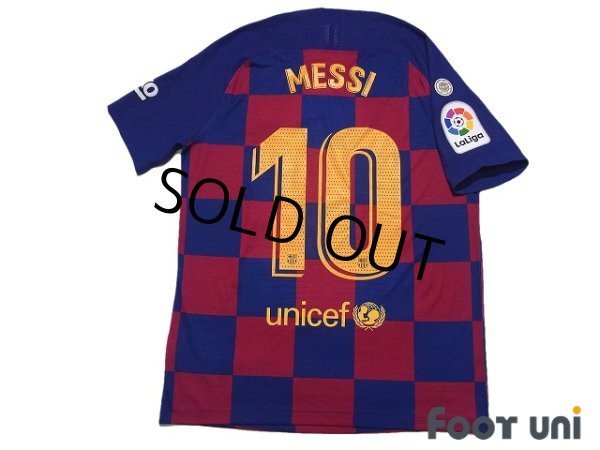 Photo2: FC Barcelona 2019-2020 Home #10 Lionel Messi  Authentic Shirt and Shorts Set (2)