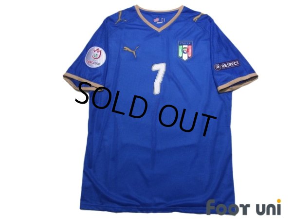 Photo1: Italy Euro 2008 Home Shirt #7 Alessandro Del Piero Euro2008 Patch/Badge (1)