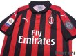 Photo3: AC Milan 2018-2019 Home Shirt #10 Hakan Calhanoglu Serie A Patch/Badge (3)
