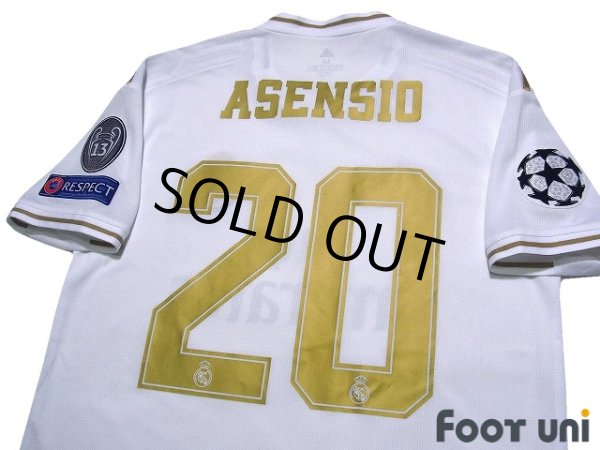 Photo4: Real Madrid 2019-2020 Home Shirt #20 Marco Asensio Champions League Patch/Badge (4)