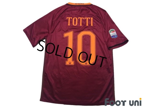 Photo2: AS Roma 2016-2017 Home Shirt #10 Francesco Totti Lega Calcio Patch/Badge w/tags (2)