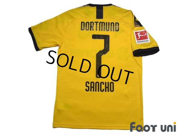 Photo2: Borussia Dortmund 2019-2020 Home Shirts #7 Jadon Sancho 110th Anniversary Bundesliga Patch/Badge w/tags (2)